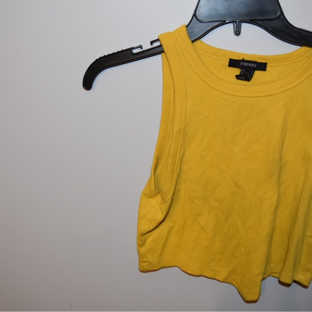 Forever 21 Yellow Crop Top